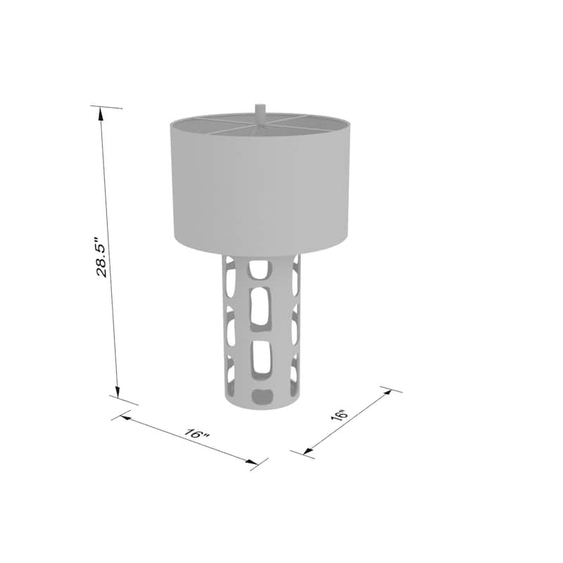 Fyl Table Lamp with Brown Base and Off-White Shade