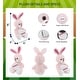 preview thumbnail 2 of 4, DolliBu Huggable Rose Gold Bunny Stuffed Animal with Baseball Plush - 8 inches