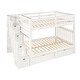 preview thumbnail 6 of 11, Elegant Full-Over-Full Bunk Bed w/Shelves & Drawers - Durable Pine, Perfect for Sleepovers & Storage