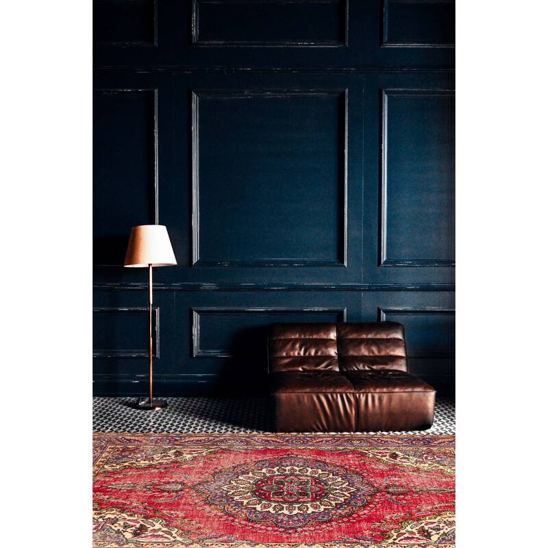 ECARPETGALLERY Hand-knotted Antalya Vintage Red Wool Rug - 6'6 x 9'6