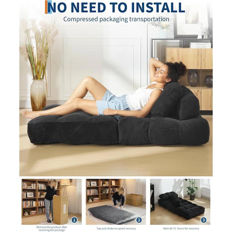 Folding Sofa Bed,Convertible Sleeper Chair with Pillow