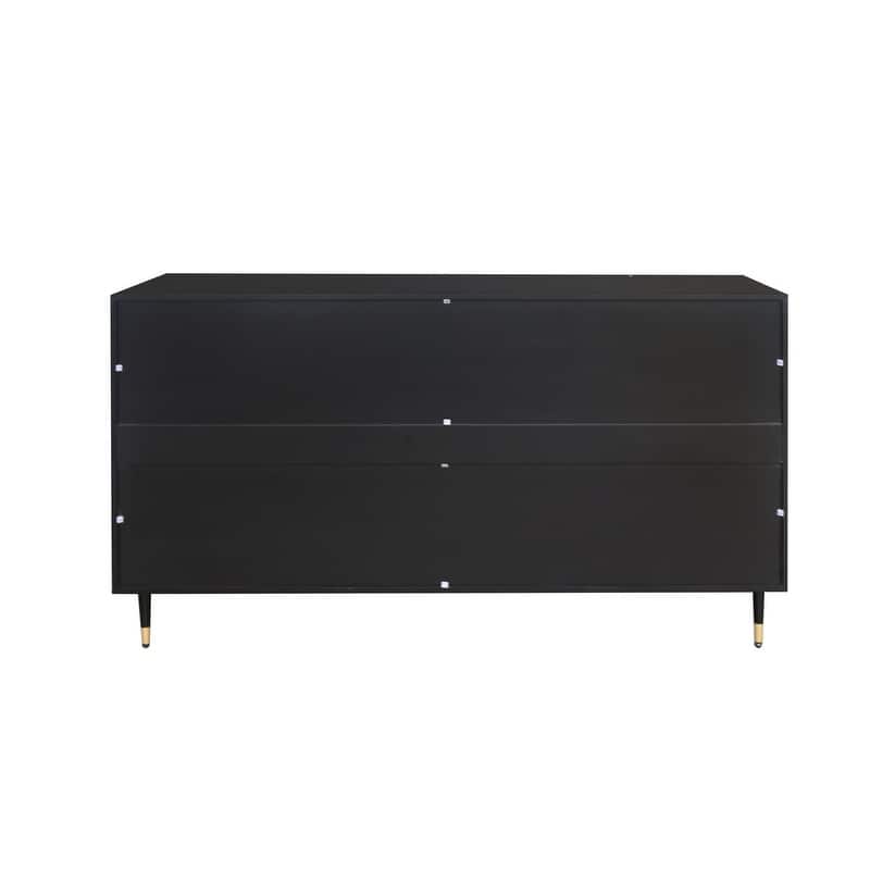 59'' Modern Wood Storage Sideboard Cabinet with 4 Glass Doors for Living/Dining Room