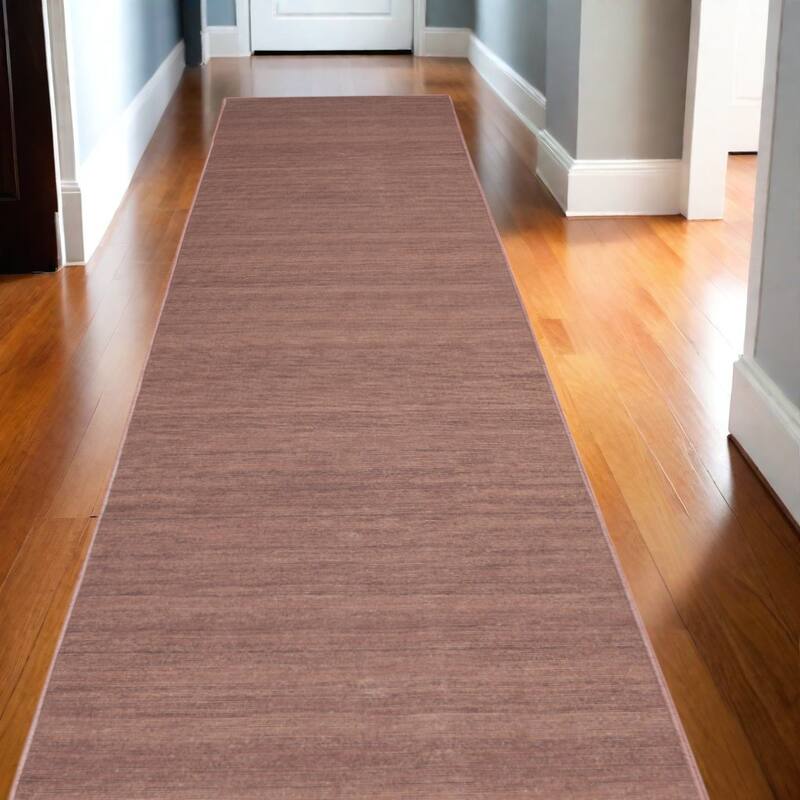 Gini Power Loomed Abstract Modern Low Pile Area Rug By HomeRoots - 120' X '26' X '0.25 - 120' X '26' X '0.25 - Natural/Criss Cross - Runner