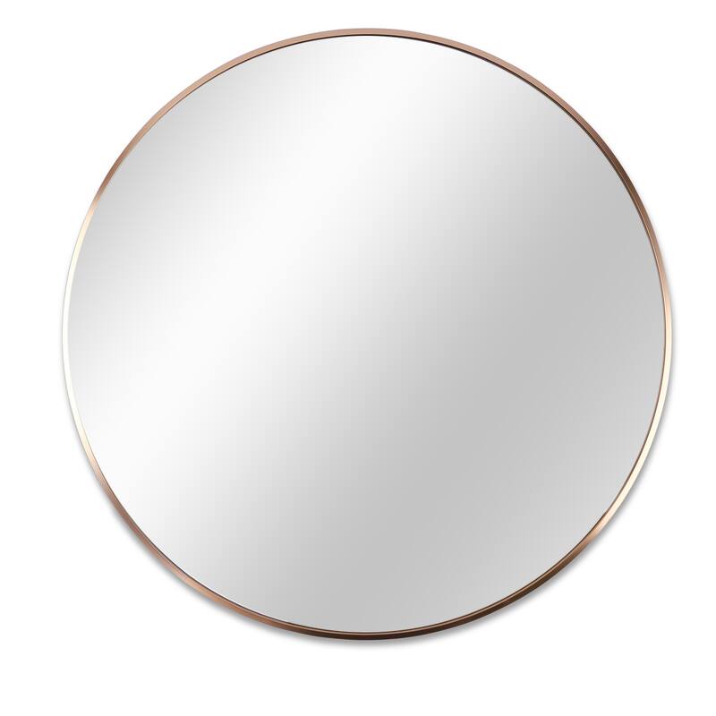 Round Wall Mirror Circle Bathroom Mirror Metal Frame for Bathroom Entryway Bedroom Living Room Wall Mounted Modern Rustic Decor