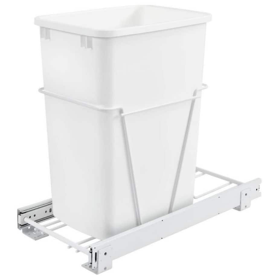 Rev-A-Shelf RV Series Bottom Mount Single Bin Trash Can with Rear