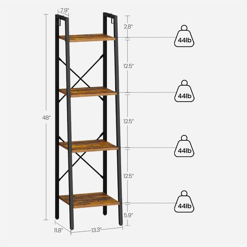 Freestanding Corner Storage Shelve with 2 Hooks for Home Office - 9.45"D x 15.35"W x 72.83"H
