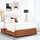 preview thumbnail 12 of 44, Nestl Pleated 14 inch Tailored Drop Bed Skirt - Soft Double Brushed Premium Microfiber Ruffle Bed Skirt California King - Rust Sienna