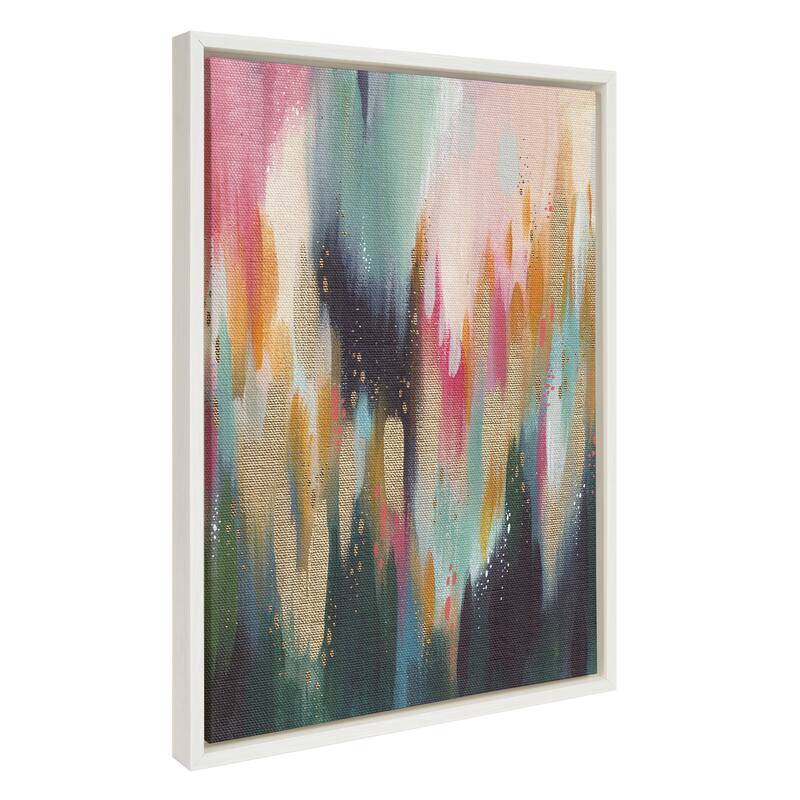Kate and Laurel Sylvie Brushstroke 135 Framed Canvas by Jessi Raulet