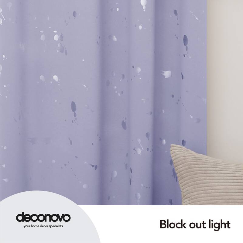 Deconovo Silver Spot 52 Width Curtain Panel Pair (2 Panel)