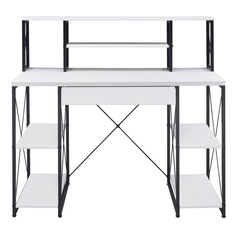 Small Office Writing Desk with Opene Shelves,Office Desk