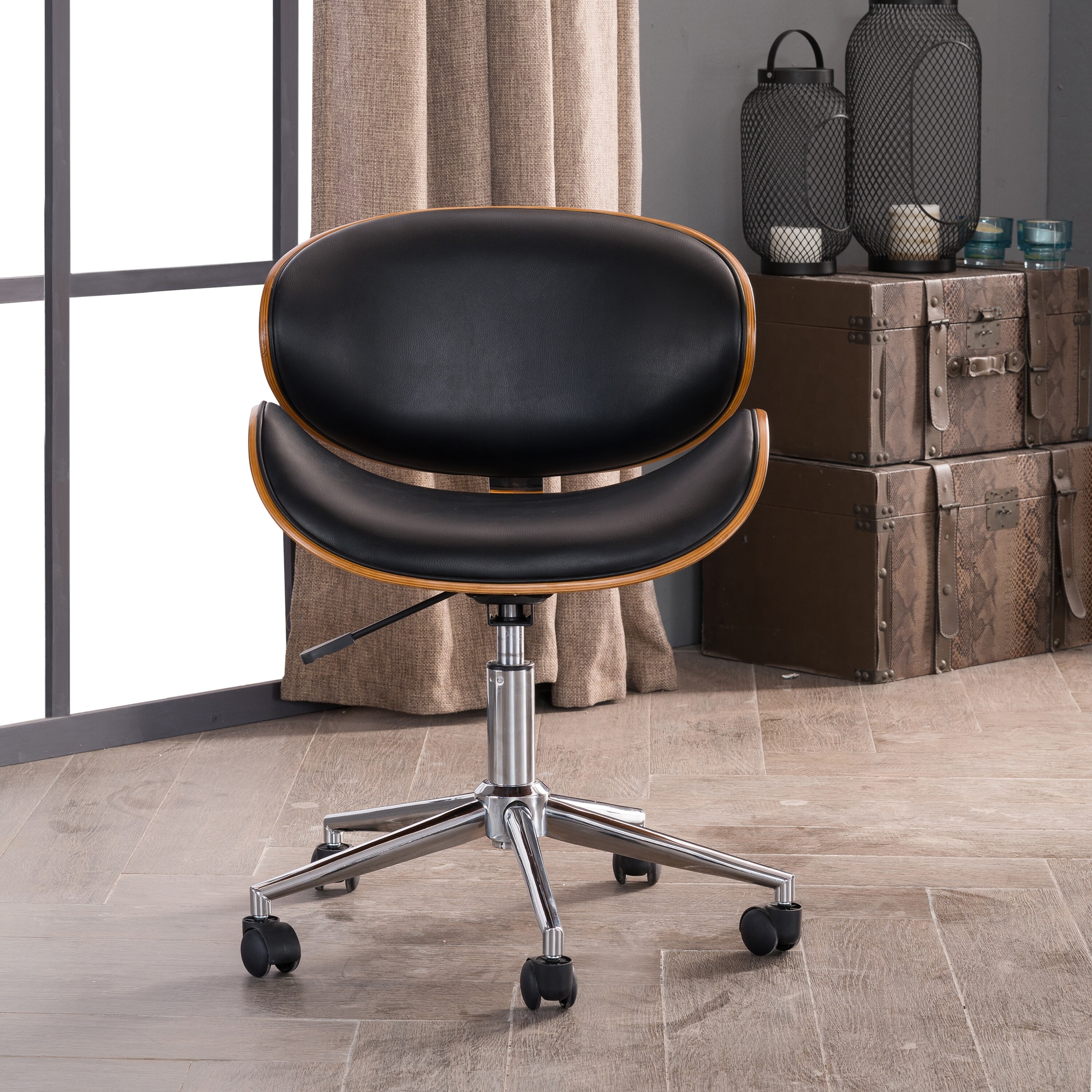 Madonna Mid-century Modern Adjustable Curved Office Chair by Corvus - On  Sale - Bed Bath & Beyond - 20882610