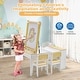 preview thumbnail 3 of 8, Children Art Activity Table and Drawing Table-Natural - 43" x 24" x 21"