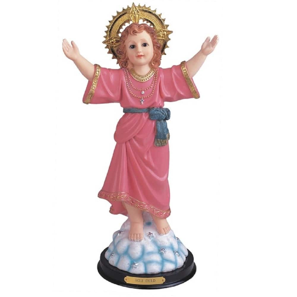 Q-Max 16"H Holy Child Santo Divino Nino Statue Divine Child Jesus Holy Figurine Religious Decoration