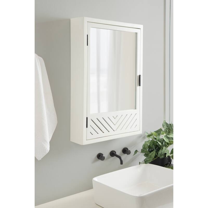 Kate and Laurel Mezzeta Bathroom Cabinet with Mirror