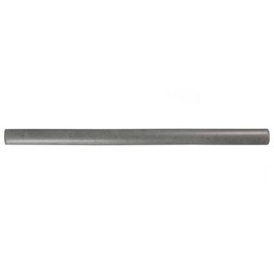 Merola Tile Coco Demi-Bullnose Matte Black Hat 1/2" x 7-7/8" Ceramic Wall Trim - (1 Tile)