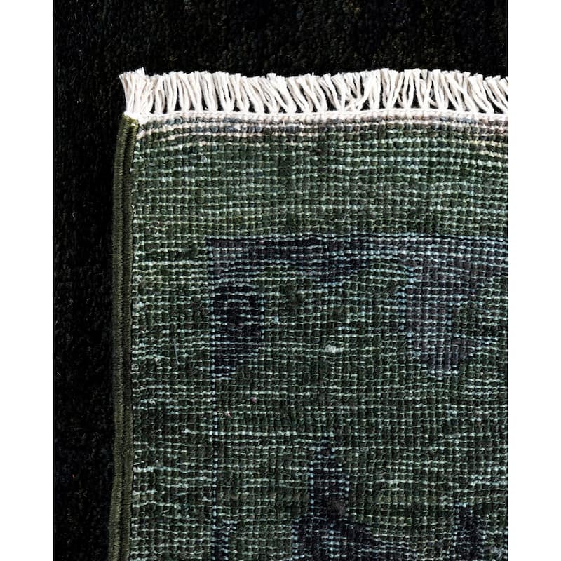 Overdyed One-of-a-Kind Hand-Knotted Area Rug - Black - 4' 1" x 6' 3"
