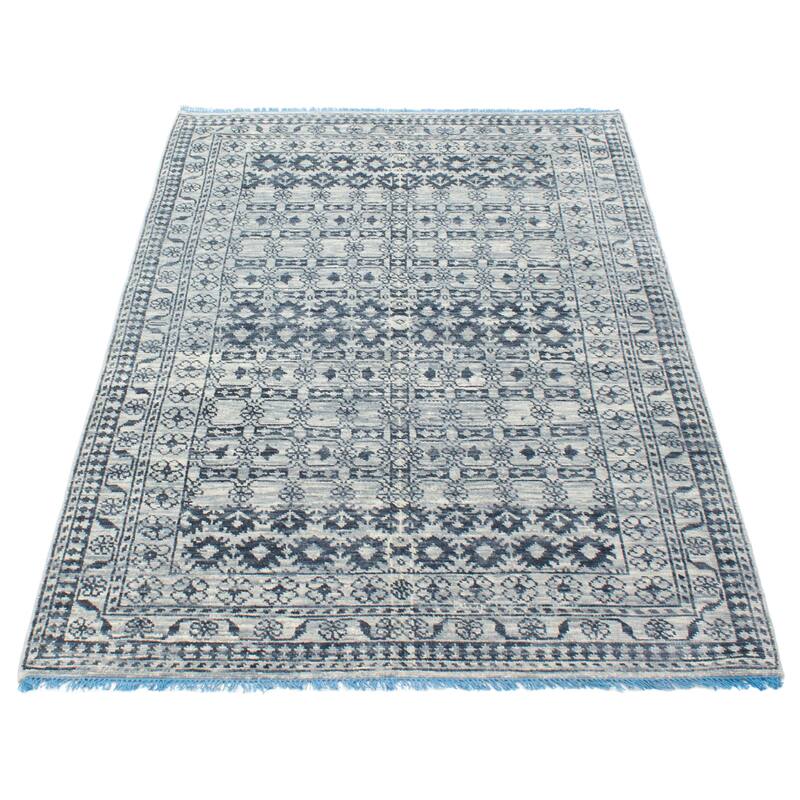 ECARPETGALLERY Hand-knotted Mystique Grey Wool Rug - 5'2 x 7'9