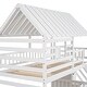 preview thumbnail 18 of 36, Twin over Twin House Bunk Bed with Trundle & Slide, Storage Staircase