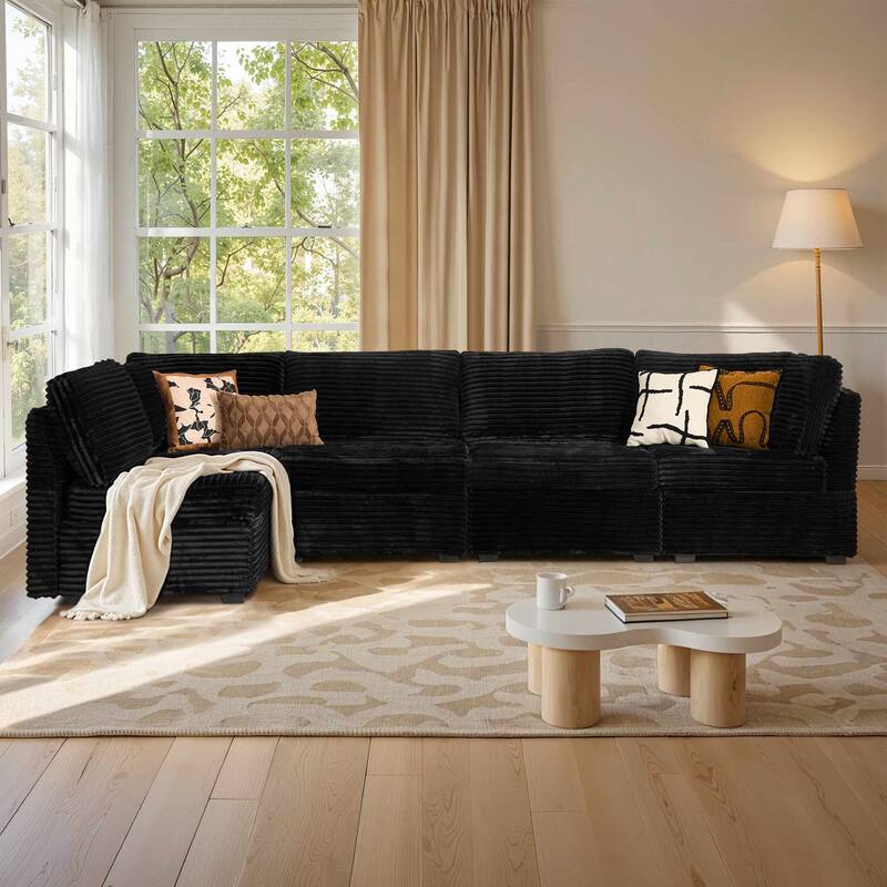 OVIOS Long Plush Deep Seat Indoor Sofa