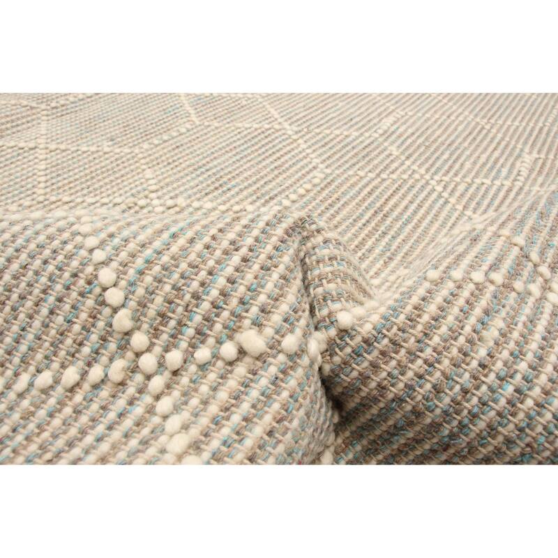 ECARPETGALLERY Braid weave Sienna Brown Wool Rug - 5'0 x 7'7