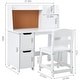 preview thumbnail 5 of 6, Kids Study Desk and Chair Set with Bookshelf Bulletin Board Cabinets