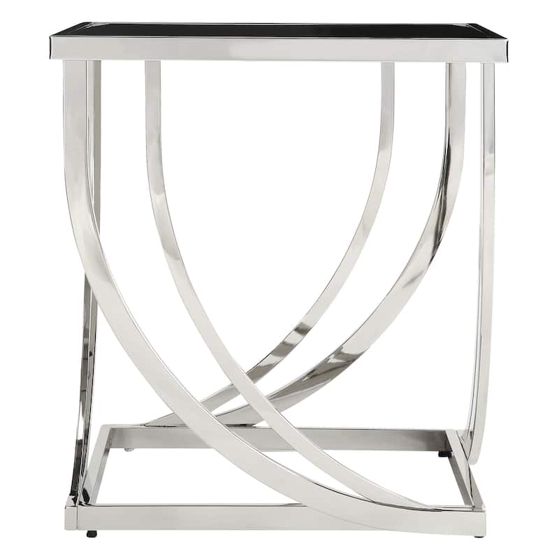 Anson Steel Arch Curved Sculptural Modern End Table by iNSPIRE Q Bold