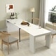 preview thumbnail 4 of 33, 118.11" Modern Wood Multifunctional Extendable Dining Table with Outlet and Storage