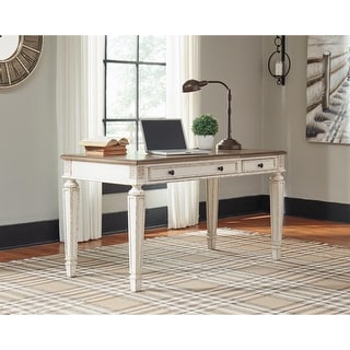Realyn White/Brown Home Office Lift Top Desk