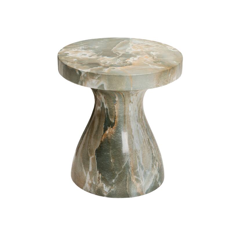 Studio London Monia Stylish Indoor and Outdoor Faux Marble End Table