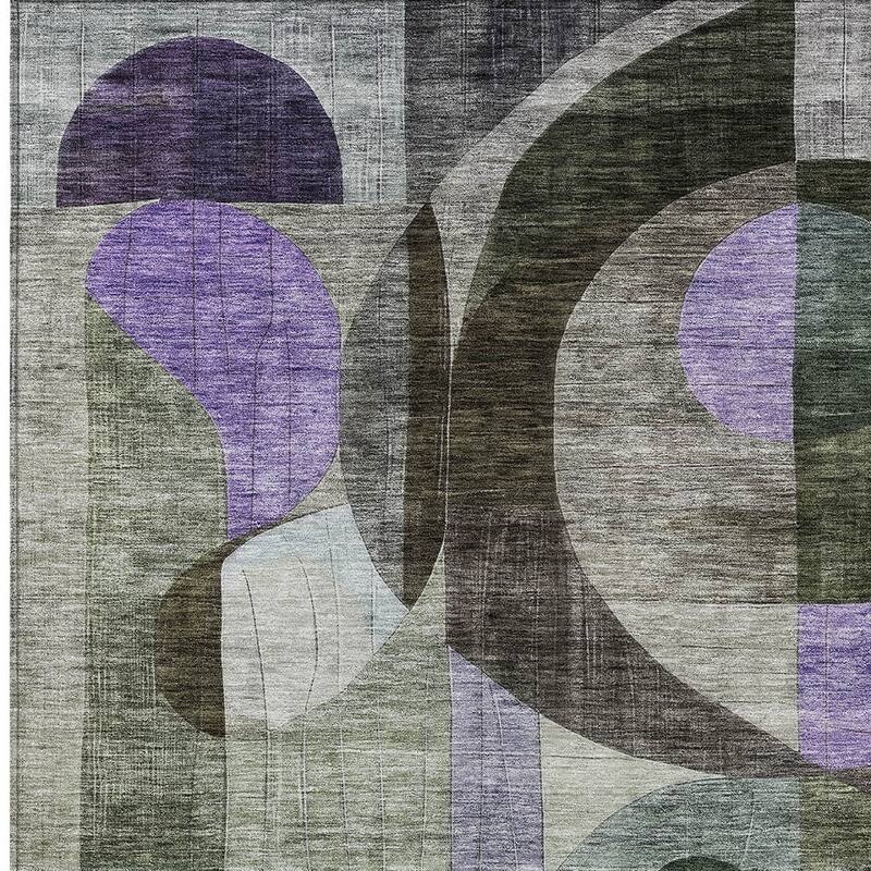 HomeRoots Geometric Transitional Rectangle Outdoor Rug