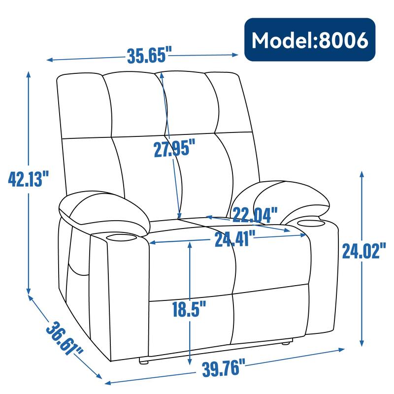 Dual Motor Chenille Power Lift Recliner Chair, Heavy Duty Motion Mechanism with Massage and Lumbar Heating, Dual Cup Holders