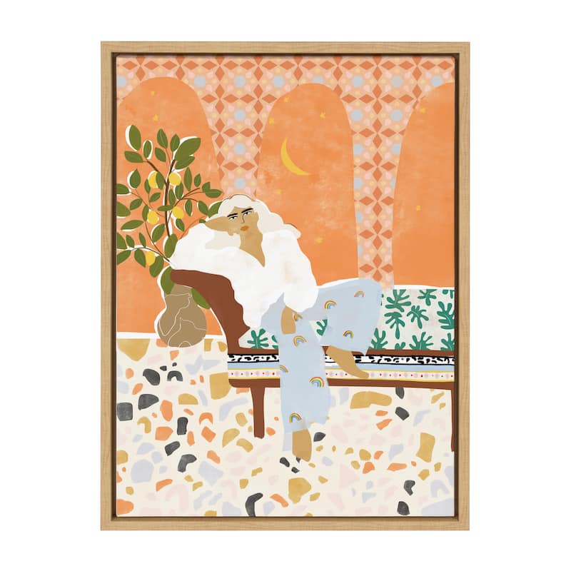 Kate and Laurel Sylvie Rainbow Framed Canvas by Alja Horvat - 18x24 - Plastic - Natural
