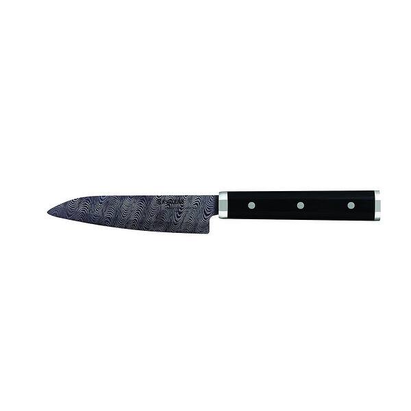Shop Kyocera Advanced Ceramic Premier Elite Series 4 5 Utility Knife With Pakka Wood Handle Blade Black Overstock 17759537