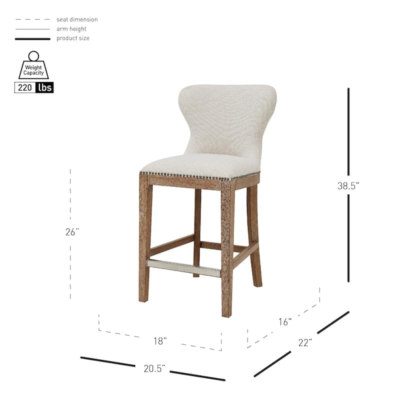 NPD Furniture Dorsey Fabric Counter Stool