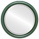 preview thumbnail 1 of 4, Pasadena Framed Round Mirror in Hunter Green - Green/Brown