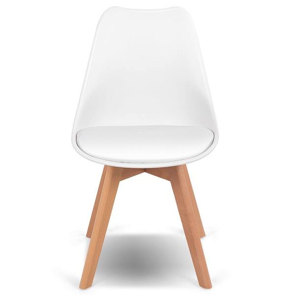 Shop Gymax Set Of 4 Mid Century Dining Chairs Modern Dsw Armless Side Chair Overstock 22804850