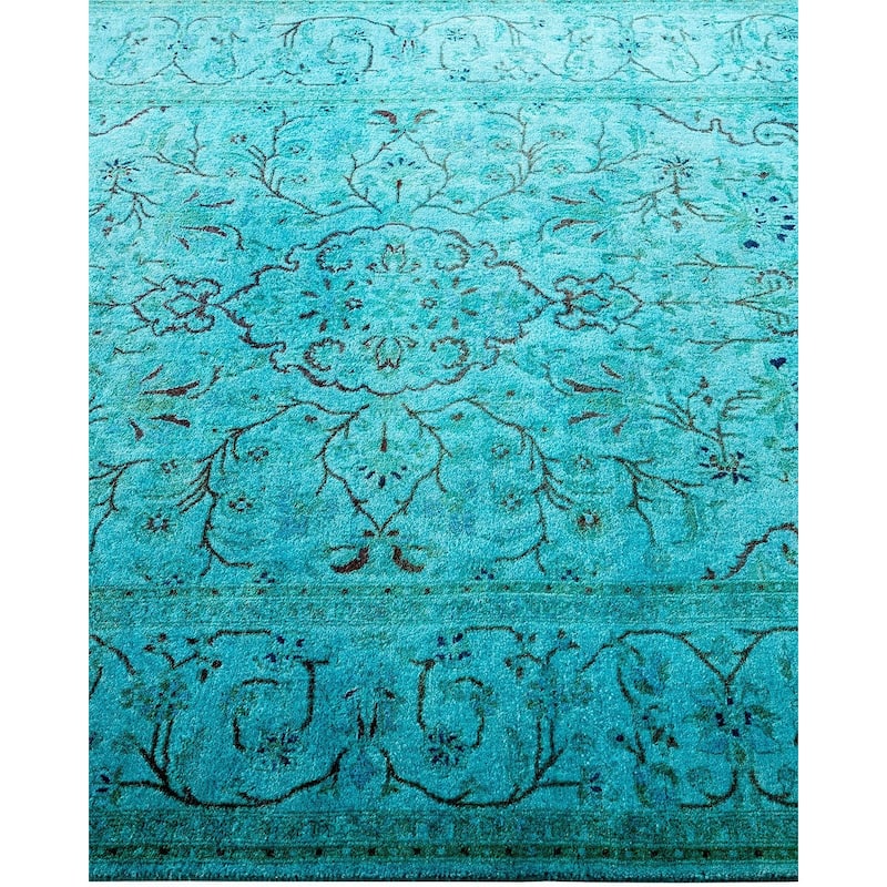 Contemporary Overdyed Wool Hand Knotted Area Rug - 4' 3" x 5' 10"