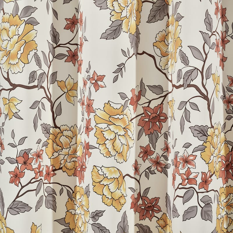 Lush Decor Ivana Floral Room Darkening Window Curtain Panel Pair - 84" x 52"