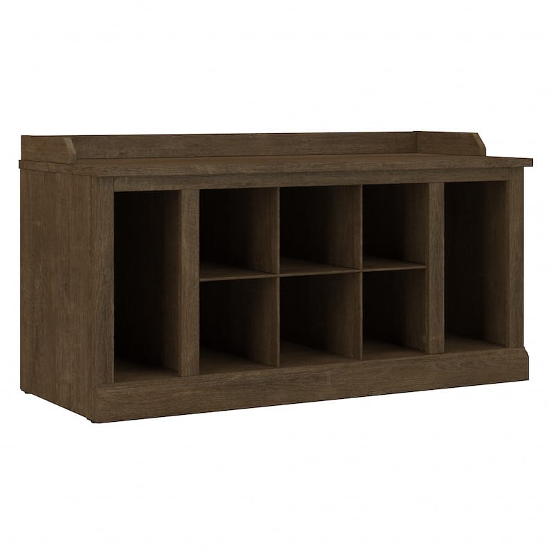 Woodland 40W Shoe Storage Bench with Shelves by Bush Furniture
