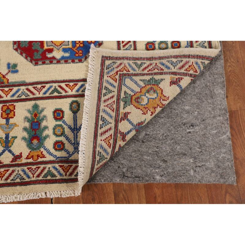 Geometric Kazak Oriental Area Rug Handmade Wool Carpet - 6'5" x 9'8"