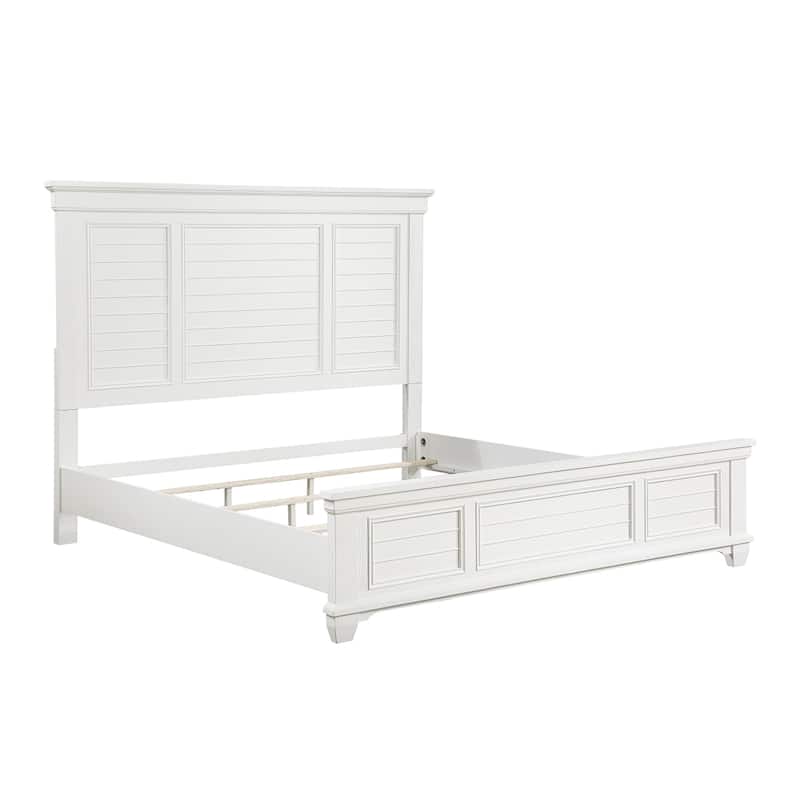 Leo White Panel Bed