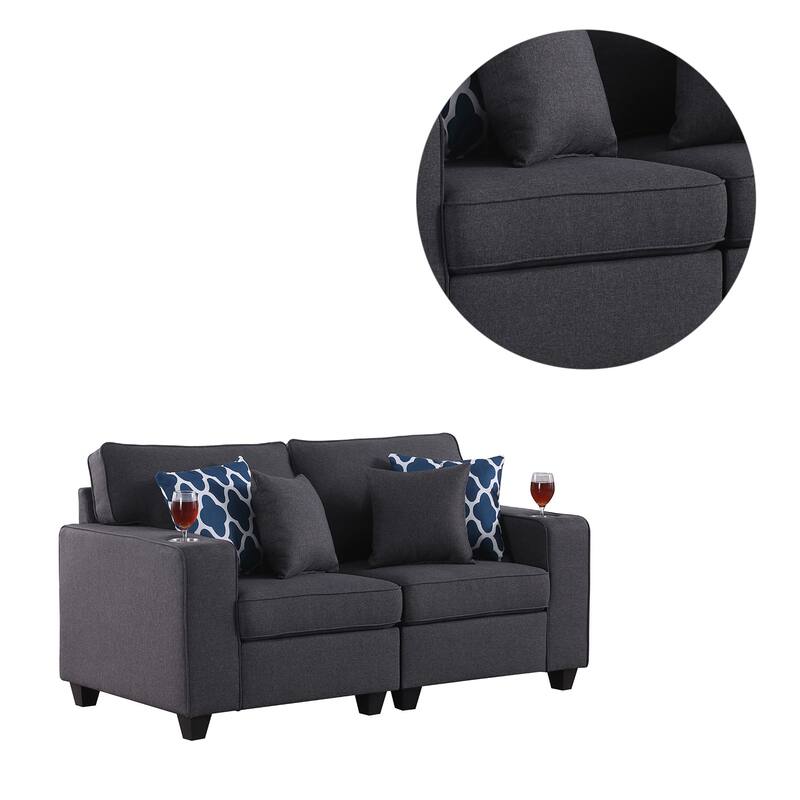 Linen Upholstered Loveseat