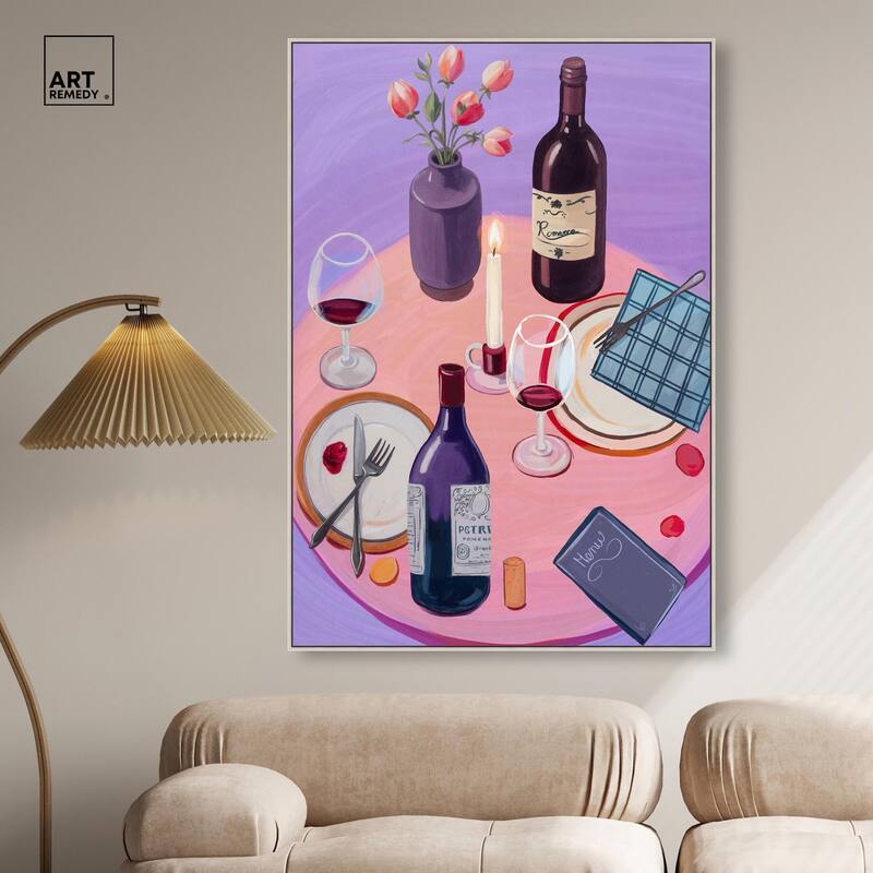 Lavender Haze Dinner Canvas by Art Remedy