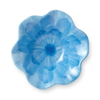 Certified International Wildflower Blue 3-D Floral Set of 4 AP Bowl 7.5" (300 grams) - 7.50"W x 7.50"D x 2.00"H