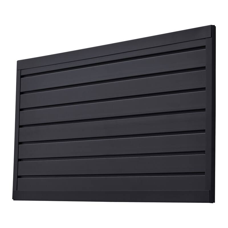 PVC Garage Slat Wall Panel with Modular Design and Suitable for Both Indoor and Outdoor Use - 8 sq.ft - Black