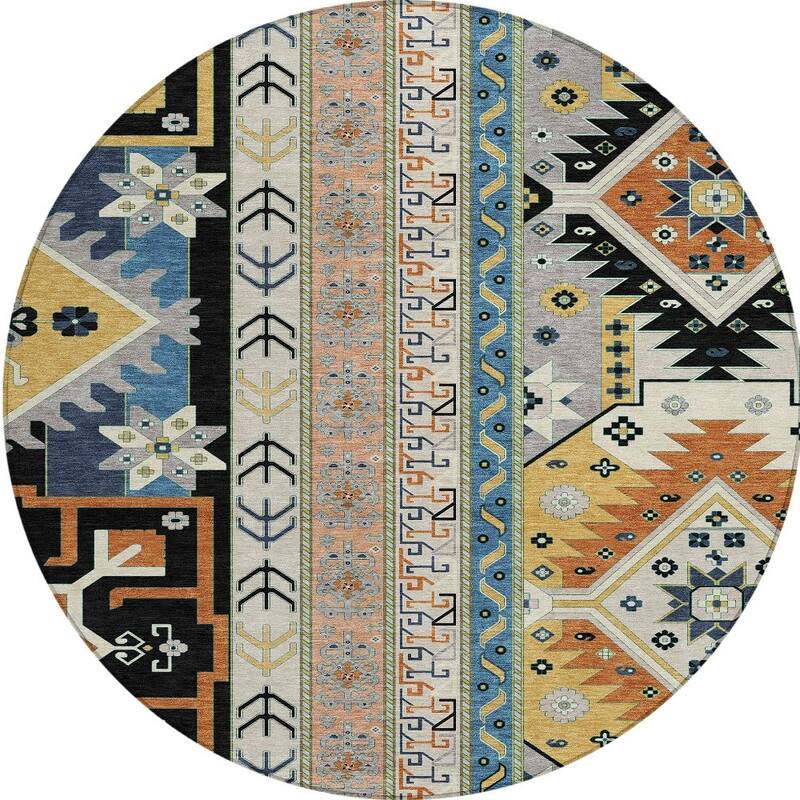 HomeRoots Aztec Transitional Rectangle Outdoor Rug
