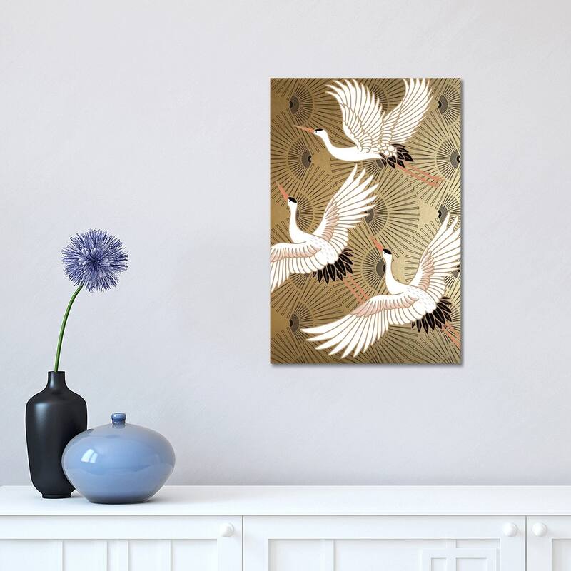 iCanvas "Crane Japenese II" by Nikki Chu Canvas Print - 18x12x1.5