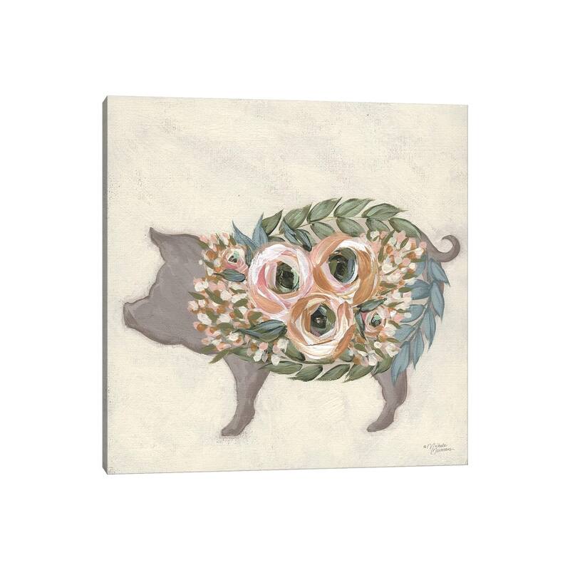 iCanvas "Alice The Pig" by Michele Norman Canvas Print