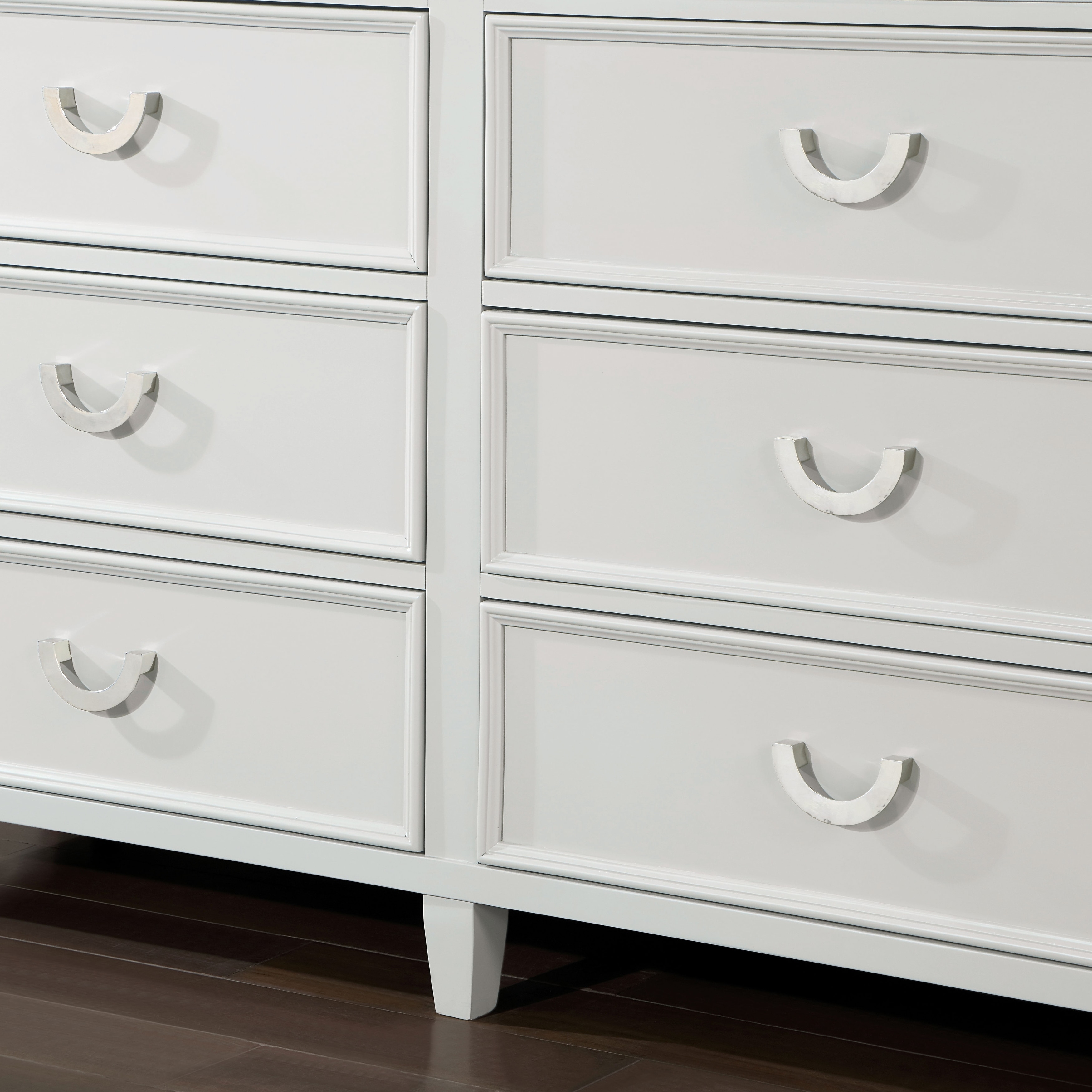 Furniture of America Wynter White 6 -Drawer 48-in W Standard Dresser with Mirror one_size | IDF-7477WH-DM
