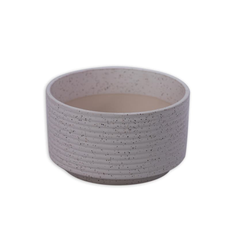 2 Pieces Ceramic Flowerpot, Modern Planter for Patio, Garden or Windowsills - Milk White